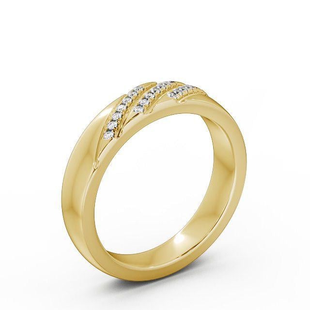 Vera 0.08ct Round Lab Diamond Diagonal Setting Ring 18K White Gold